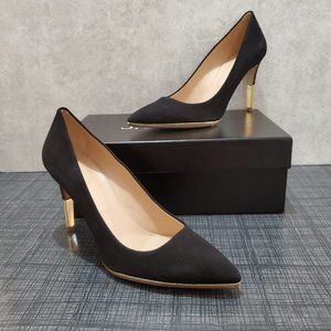 💕 J.Crew Everly Suede Metallic Trim Pumps Black 💕